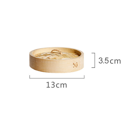 2Pcs Practical Bamboo Steamer Basket Light Brown Kitchen Use 2