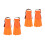 2Pcs Children’s Orange Eva PVC Adjustable Antislip Flippers 4