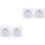 4 Pcs Lift Hinge Iron White Table Leg Pad Bevel 3