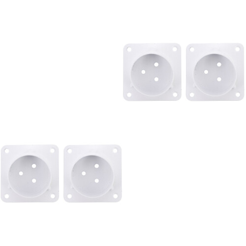 4 Pcs Lift Hinge Iron White Table Leg Pad Bevel 2