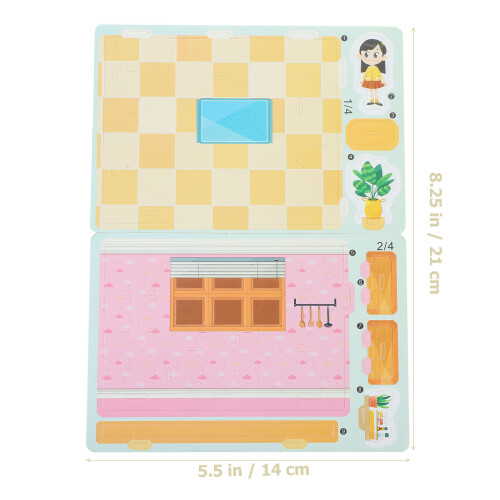 DIY Miniature Kitchen Puzzle 3D Paper Building Model 2