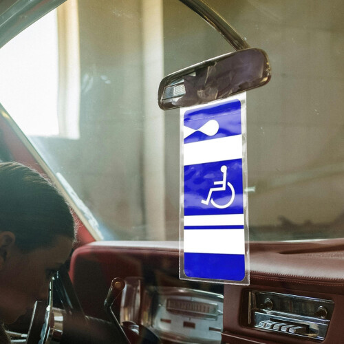 Masteelf  6 Pcs Disability Placard Holder For Auto Permit Transparent 2