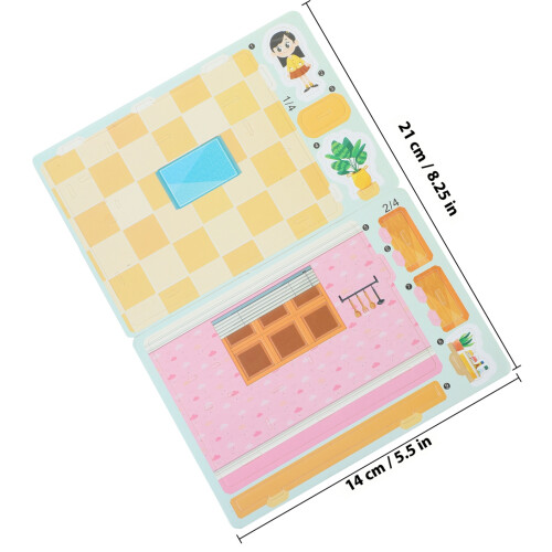 DIY Miniature Kitchen Puzzle 3D Paper Building Model 1