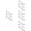 12 Pcs Curved Handle Spoons And Fork Set Stainless Steel 8