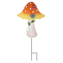 Decoratieve Gele Ijzeren Paddenstoel Voor En