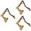 3Pcs Durable Wooden Guitar Rack Foldable Electric and Classical Stand 5