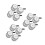 12Pcs Stroller Caster Wheels White Easy Install 4