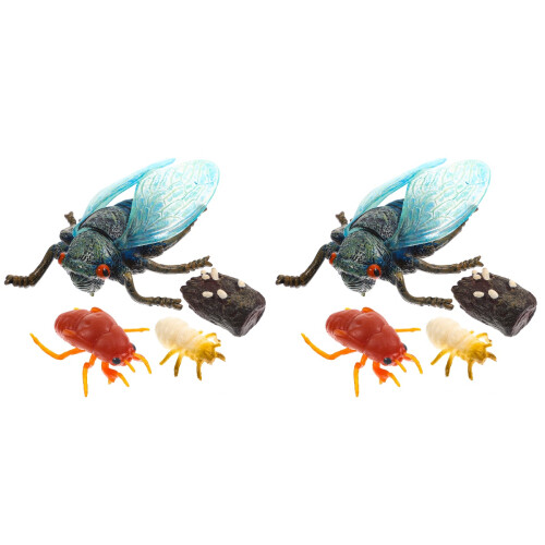 2 Sets Simulation Cicada Growth Cycle Ornaments Display Models 1