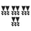 32Pcs Durable Plastic Speaker Corner Protectors Black for Amplifier 10
