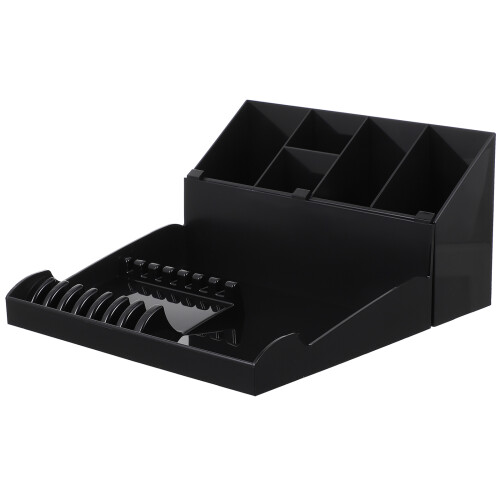 2 Sets Professional Salon Shear Holder Rack With Combs Clips Tray 1