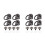 8Pcs Lightweight Black D Rings Rivets for Bag Crafting 5