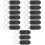 15Pcs Compact Black Plastic Key Ring Digital Watches for Study 9