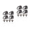 8Pcs Lightweight Black D Rings Rivets for Bag Crafting 9