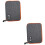 2Pcs Grey Cloth USB Cable Pouch Double-Layer Earphone Storage Bag 6
