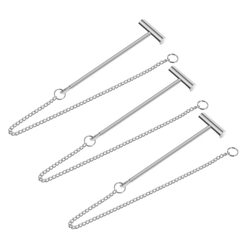9Pcs Compact Iron Fire Alarm Breaker Hammer with Antislip Grip Silver