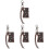 4Pcs Lighter Holders Dark Brown Alloy Compact Protective Bags 3