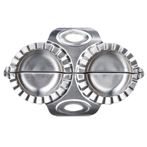 2Pcs Silver Dumplings Maker Mold Easy-Clean Dumpling Tool