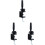 3Pcs Stable Mannequin Head Bracket Nail Practice Hand Holder Black 2