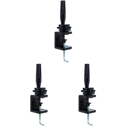 3Pcs Stable Mannequin Head Bracket Nail Practice Hand Holder Black 1