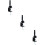3Pcs Stable Mannequin Head Bracket Nail Practice Hand Holder Black 9