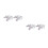4Pcs Silver Metal Cufflinks Lightweight Durable Accessories for Men 8