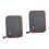 2Pcs Grey Cloth USB Cable Pouch Double-Layer Earphone Storage Bag 4