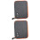 2Pcs Grey Cloth USB Cable Pouch Double-Layer Earphone Storage Bag 5