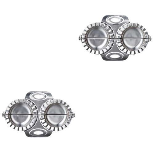 2Pcs Silver Dumplings Maker Mold Easy-Clean Dumpling Tool 2