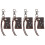 4Pcs Lighter Holders Dark Brown Alloy Compact Protective Bags 4