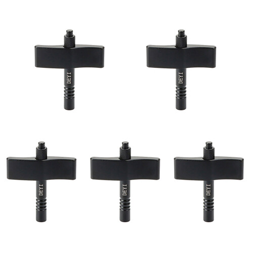 Mlins  5 Pcs Drum Tuning Key Tools Mallets Percussion Piano Kit Black 2