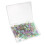 2000 Pcs Heart-Shaped Quilting Pins With Storage Box Multi Color Flat Head 1