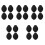 20Pcs Pads Black Polyester Soft Bulge Sponge Cups 8