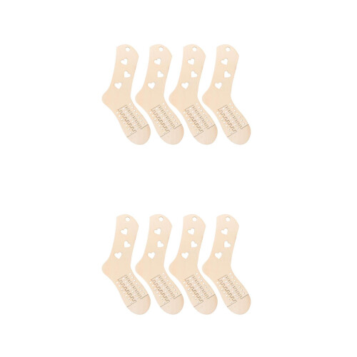 8 Pcs Adjustable Wooden Sock Blockers For Knitting And Display 2