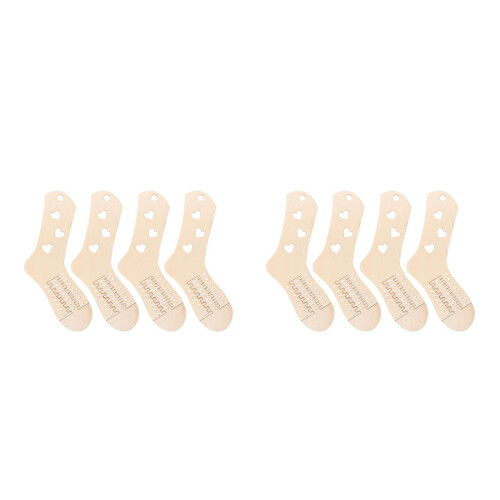 8 Pcs Adjustable Wooden Sock Blockers For Knitting And Display 1