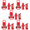 5Sets Mini Brandblusser Set Rood Plastic Voor Miniatuur Decor 8