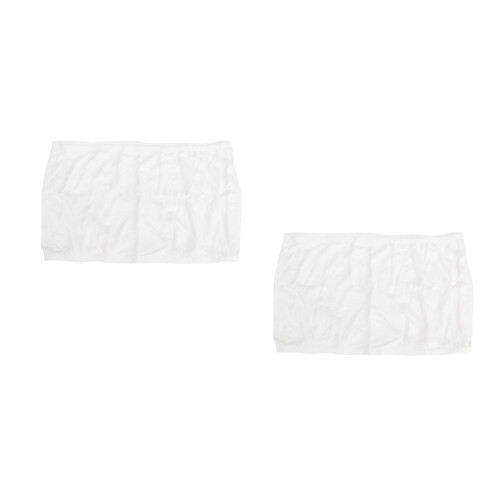 2St Vrouwen Elastisch Wit Bandeau Tube Top Strapless Padding 2