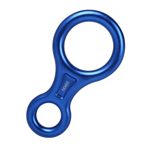 Aluminum Figure 8 Climbing Descender 35KN with Secure Speed Control for 813mm Rope