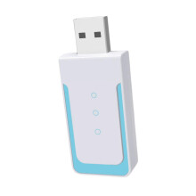 (4.74cmx2.5cmx0.51cm, Blue Color Strip) Mini Car Media Adapter Automatic Connection Function Car Interconnection Box Purple Pink Strip