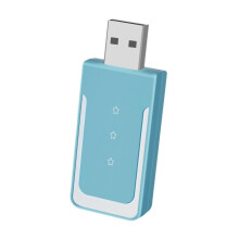 (4.74cmx2.5cmx0.51cm, White Strip) Mini Car Media Adapter Automatic Connection Function Car Interconnection Box Purple Pink Strip