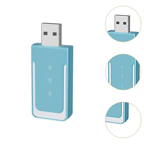 (4.74cmx2.5cmx0.51cm, White Strip) Mini Car Media Adapter Automatic Connection Function Car Interconnection Box Purple Pink Strip 2