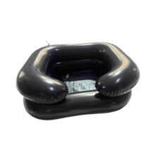 (60cmx53cmx21cm,black)Inflatable Shampoo Basin Portable Hair Wash Tub for Limit Mobility Bedridden black
