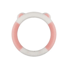 (Diameter 38cm, Round White Pink) Fuzzy Steering Wheel Cover 15inch Warm Winter Soft Anti Slip Car Accessories D Shape White Pink