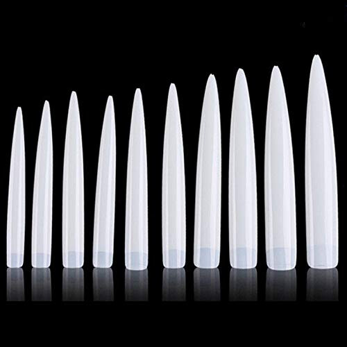 120pcs Extra Long Stiletto Nail Tips, Sharp Acrylic False Nails with ChipResistant Finish
