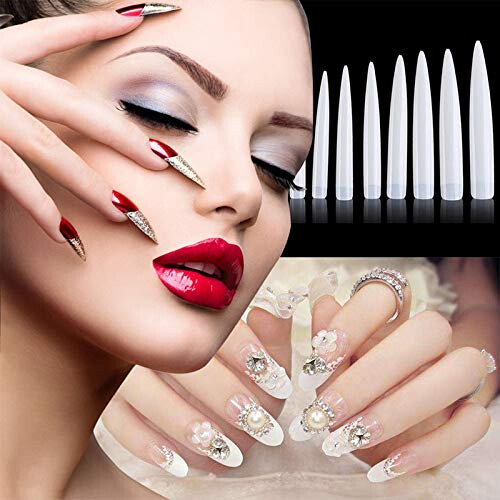 120pcs Extra Long Stiletto Nail Tips, Sharp Acrylic False Nails with ChipResistant Finish 2