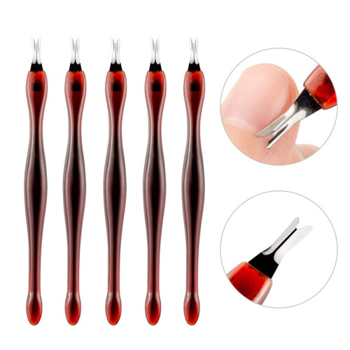 5Pcs Professional Stainless Steel Cuticle Remover and Pusher Set DualHead SalonQuality Tools 1