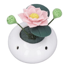 Mini Casa delle Bambole Portatile con Fiori in Vaso per Patio e Balcone Giardino 1:12