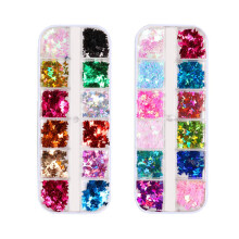 Butterfly Nail Art Glitter Sequins 2 Boxes 3D Holographic Decorations for Crafts Festival Party
