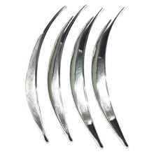 (53cmx6cm,Silver)4Pcs Generic Car Wheel Eyebrow Arch Trims Convenient Mudguards Flaring Edge Trims Black
