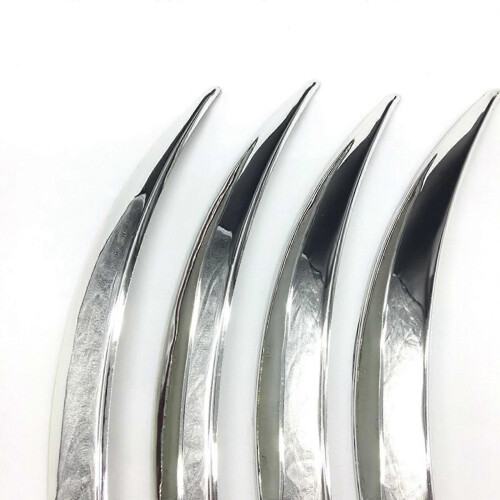 (53cmx6cm,Silver)4Pcs Generic Car Wheel Eyebrow Arch Trims Convenient Mudguards Flaring Edge Trims Black 2