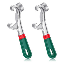 2 Pcs 5 Gallon Bucket Opener Aluminum Pail Opener with Non Slip Rubber Handle Grip Lid Wrench Lid for Home Industrial